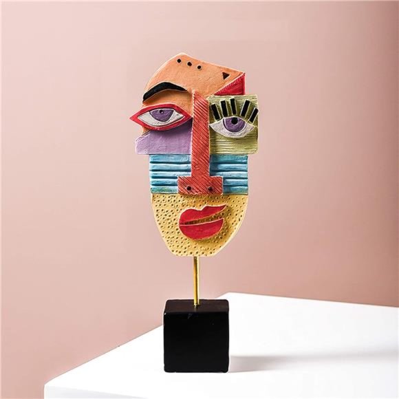 Handcrafted Statues Resin Abstract Sculpture for Home Decor Modern,African Art - Picture 1 of 6